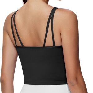 Women's Black Strappy Workout top